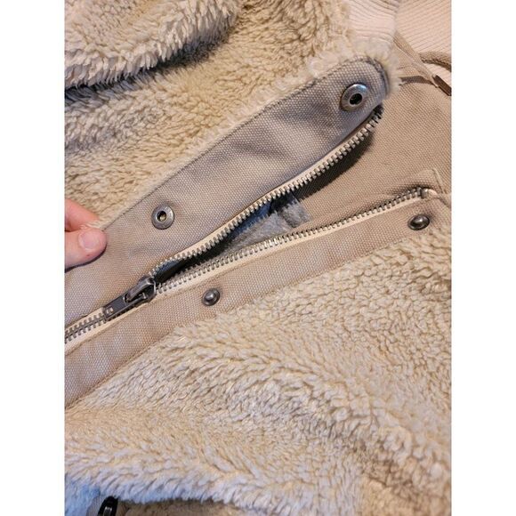 Free people off white Sherpa‎ bomber jacket womens - Picture 5 of 7